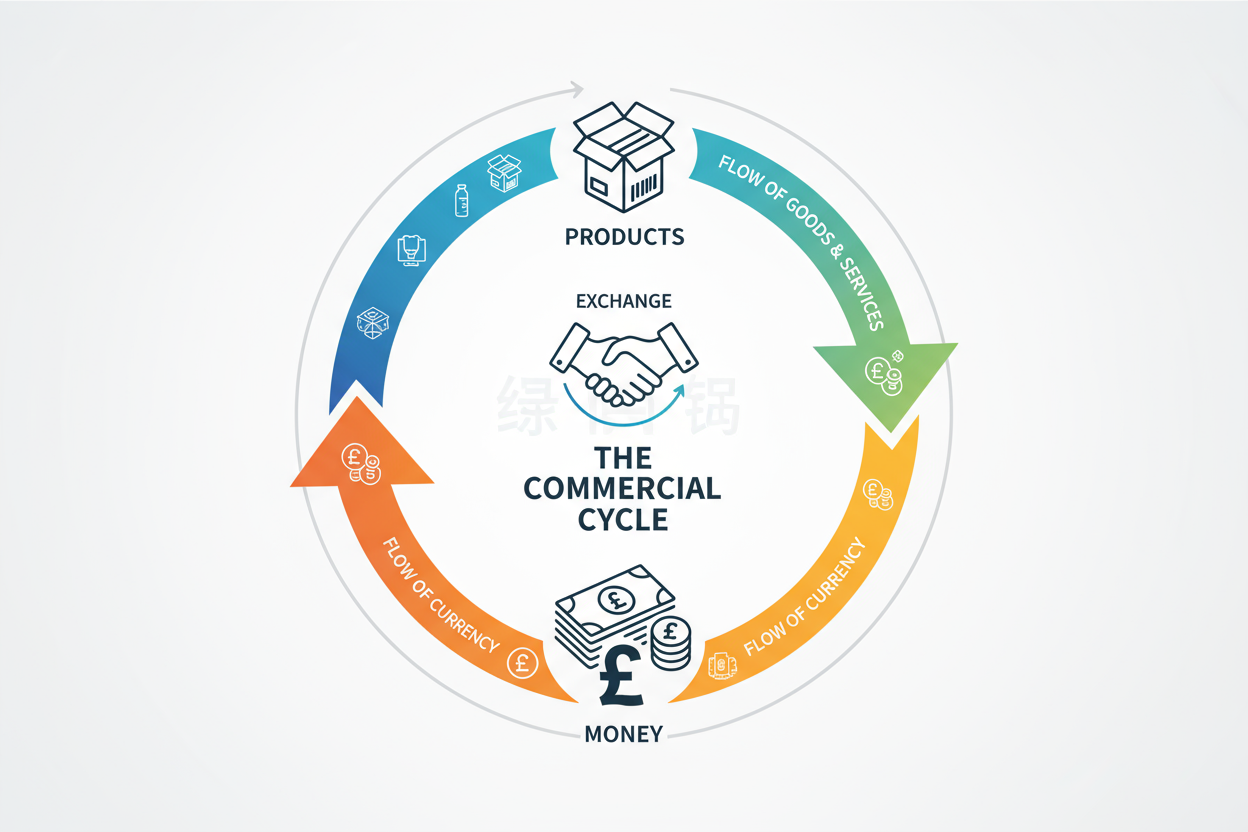 cycle of exchanging products for money